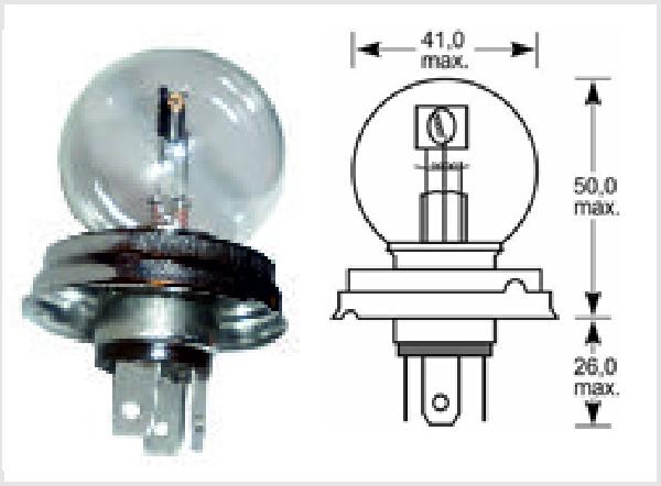 лампа накаливания КЭП R2 P45t цоколь