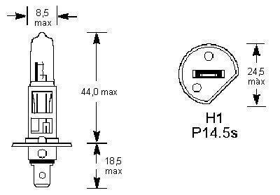 схема лампы H1 P14.5s