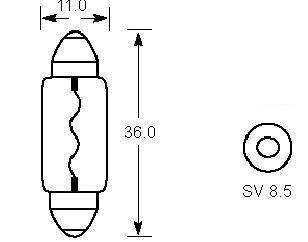 схема лампа SV8.5 36 mm